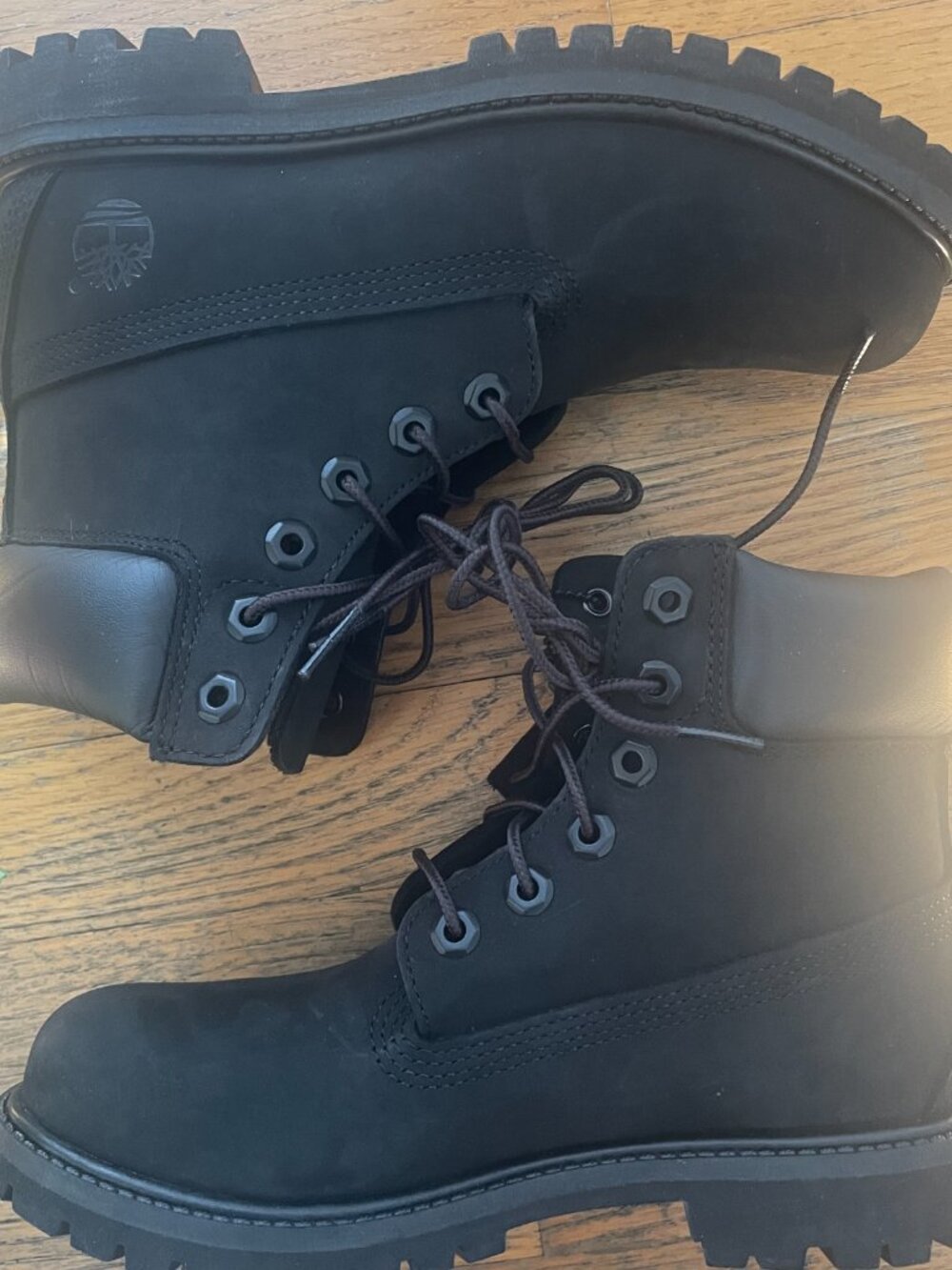 Timberland Premium 6-Inch Waterproof Boots in Black Nubuck Size 6 - Picture 8 of 9